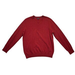Banana‎ Republic Sweater Mens XL Red Merino Wool Blend Italian Yarn